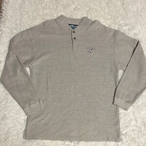 VTG Big Dogs Men's Gray Long Sleeve Thick Henley